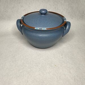 Dansk Mesa Sky Blue Stoneware‎ covered onion Soup Tureen with Lid